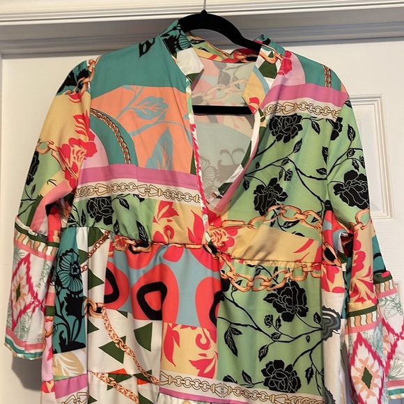 Shein dress size large with bonus necklace and earrings new - Picture 2 of 9